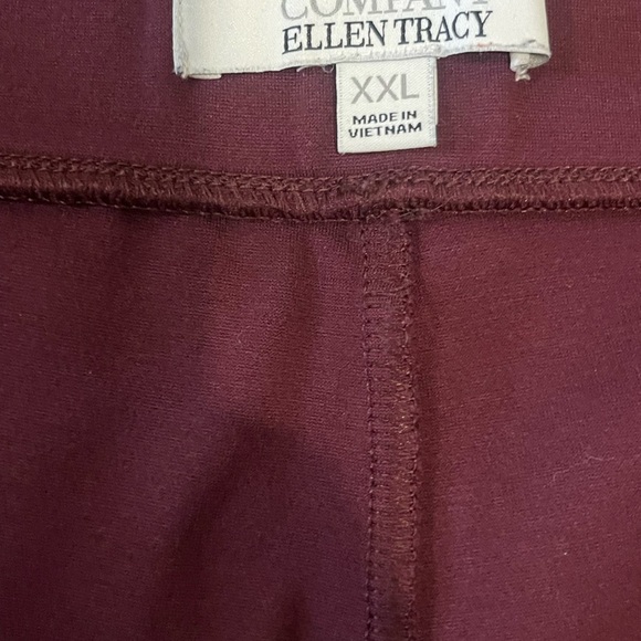 Ellen Tracy Stretch Leggings Burgundy Size XXL - Picture 2 of 7